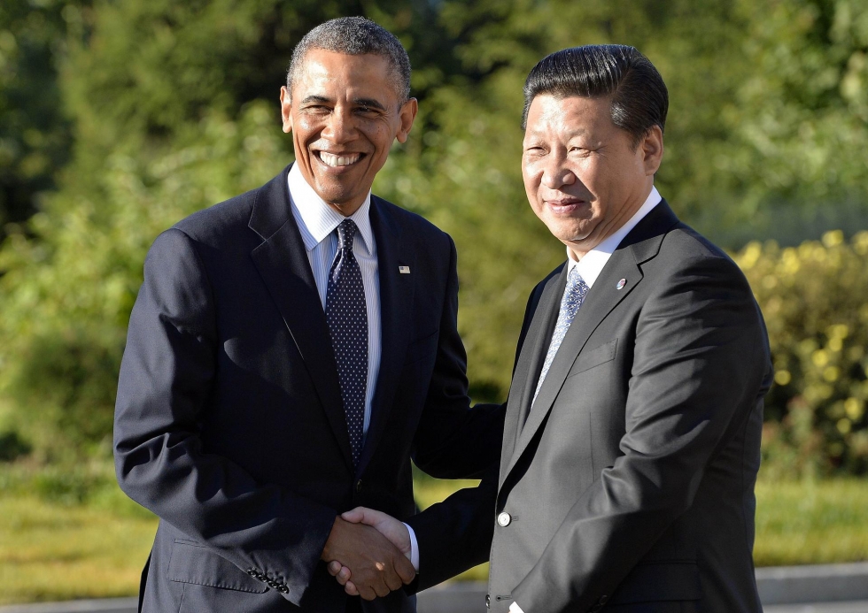 Barack Obama and Xi Jinping.