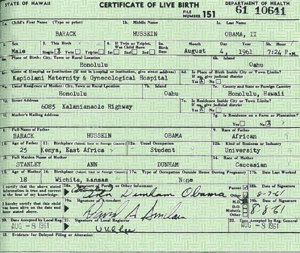 Obama’s Birth Certificate is Forged