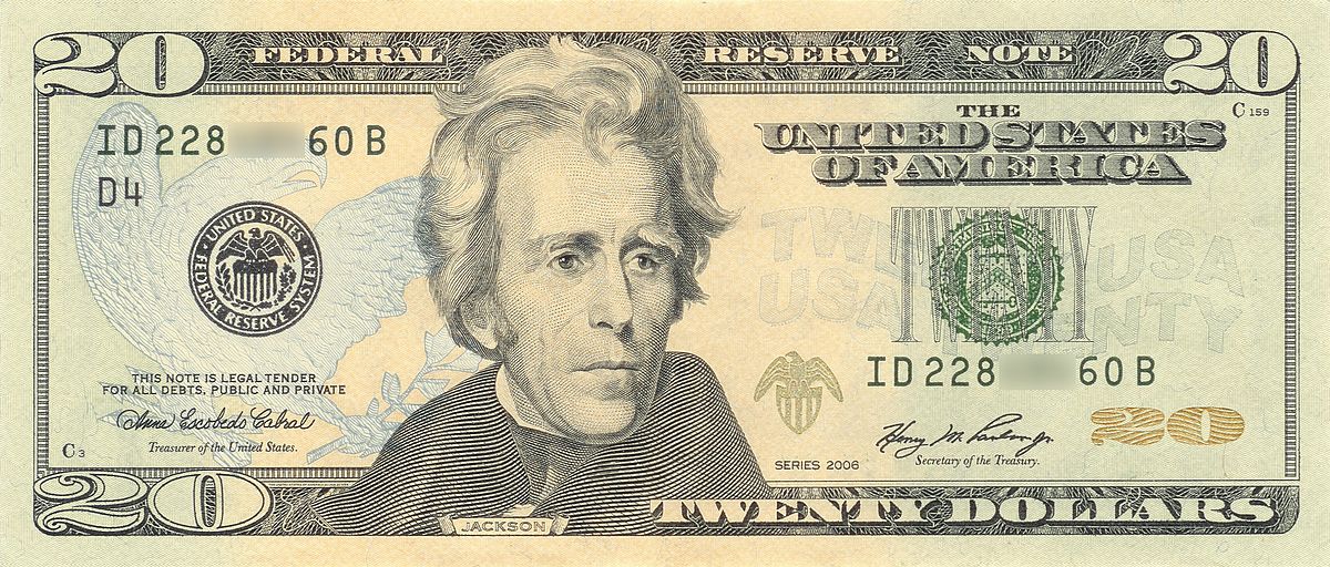 Andrew Jackson Terminated from $20 Bill by North Carolina State Governor