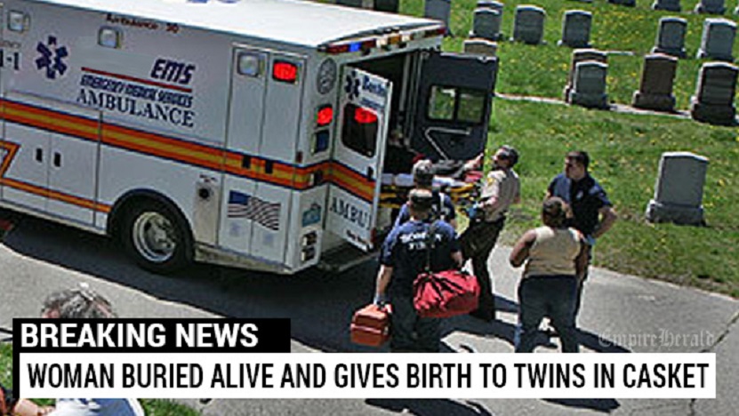 An Alive Buried Woman Gave Birth to Two Babies in Funeral Box