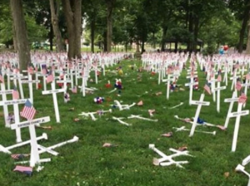 A Man Arrested in Kentucky for Destroying Memorial Day Ceremony