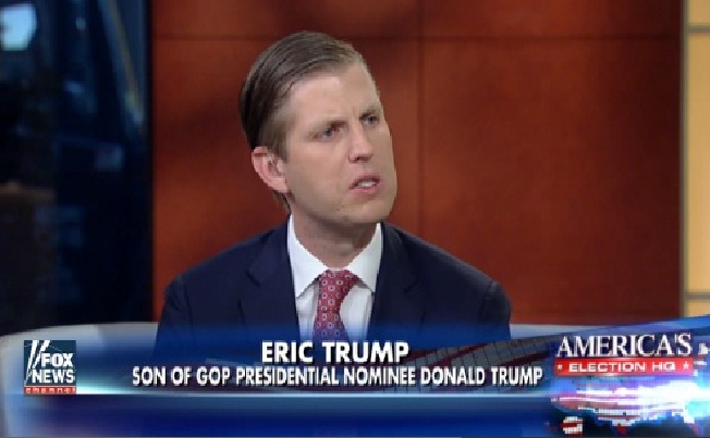 Fox News hosted Eric Trump in a program “Fox & Friends”
