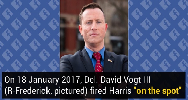 Why A Maryland Legislator Harris was Fired?