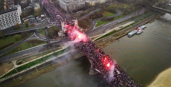 Was Poland Demonstration in response to Paris Attacks 2015?