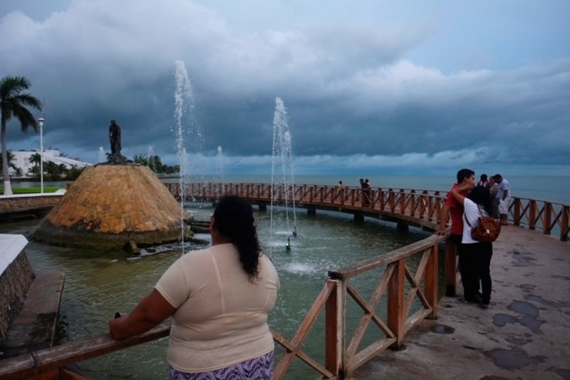 Tropical Storm Franklin hit the Yucatan Peninsula, Mexican Gulf