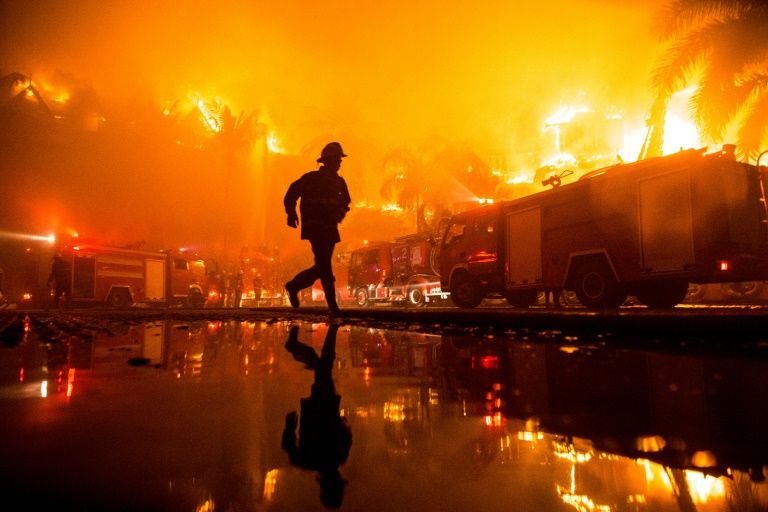 Flames destroyed historic teak wood Yangon hotel in Myanmar