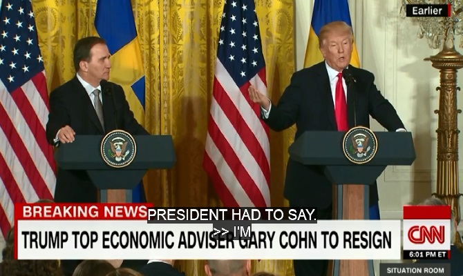 Gary Cohn announced his resignation as Trump’s Top Economic Adviser