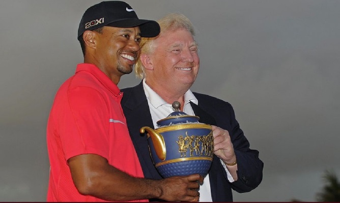 Trump and Tiger Woods