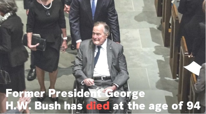 DONALD TRUMP WILL ATTEND GEORGE H.W. BUSH'S FUNERAL