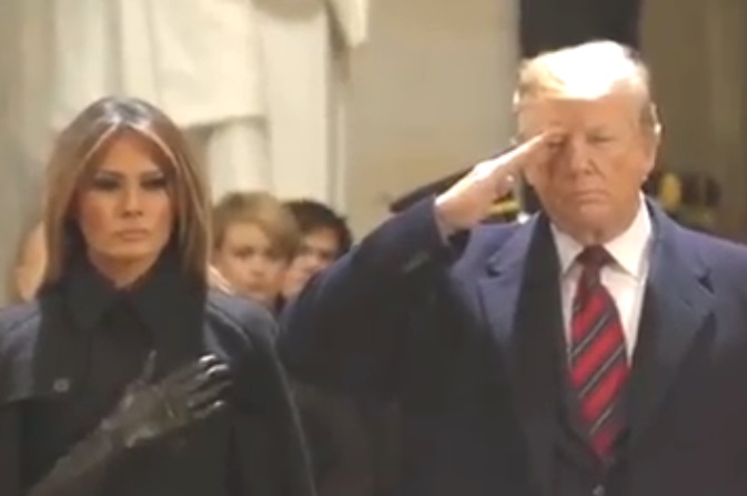 Trump tweeted over Oil Prices during Funeral of George H.W. Bush