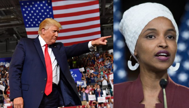Trump Steps Up Racist Attack on Ilhan Omar as his supporters chant Send Her Back