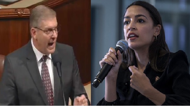 Alexandria Ocasio-Cortez criticized Republican Barry Loudermilk for comparing Trump to Jesus Christ