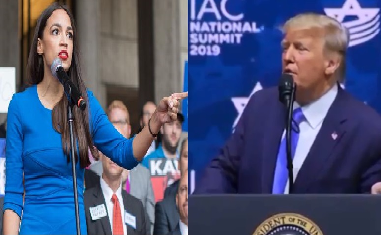 Alexandria Ocasio-Cortez criticized Trump for his attack on American Jews