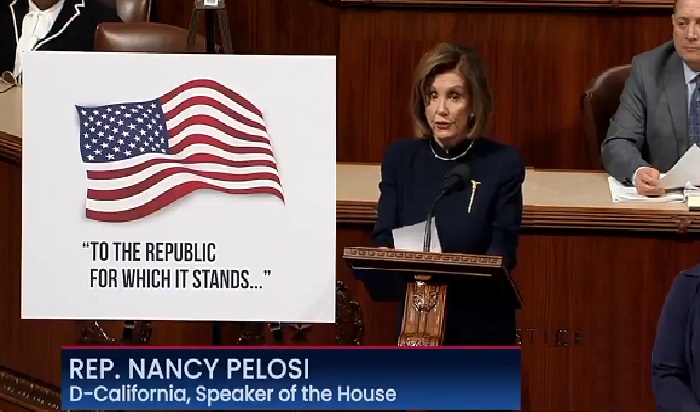 Pelosi delivered her remarks in impeachment debate and says “He Gave Us No Choice”