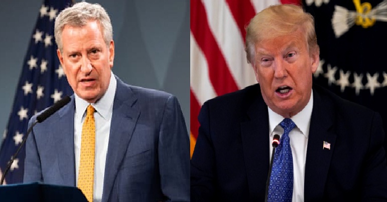 President Trump criticized NYC Mayor Bill De Blasio for his decision