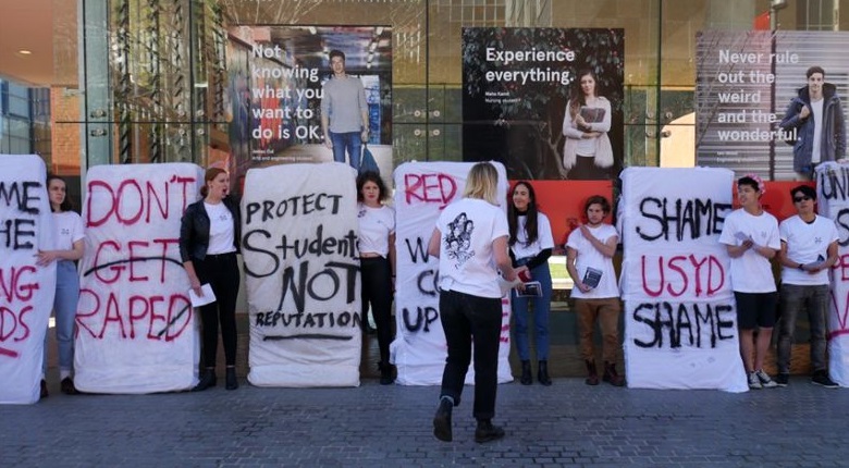 College Students protested against Sexual Assault at Universities across the United States