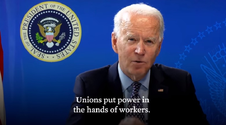 President Biden shows his Support for Workers attempting to Unionize