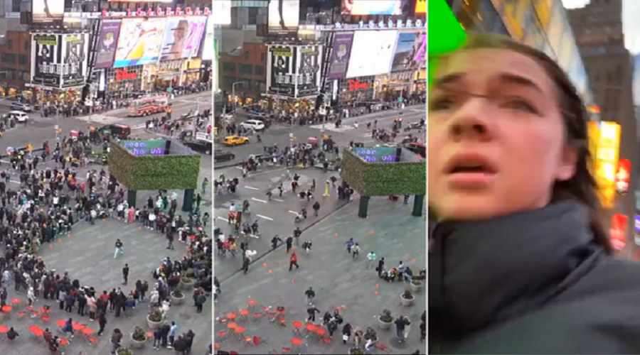 People in New York experienced a Huge Manhole Explosion at Time Square